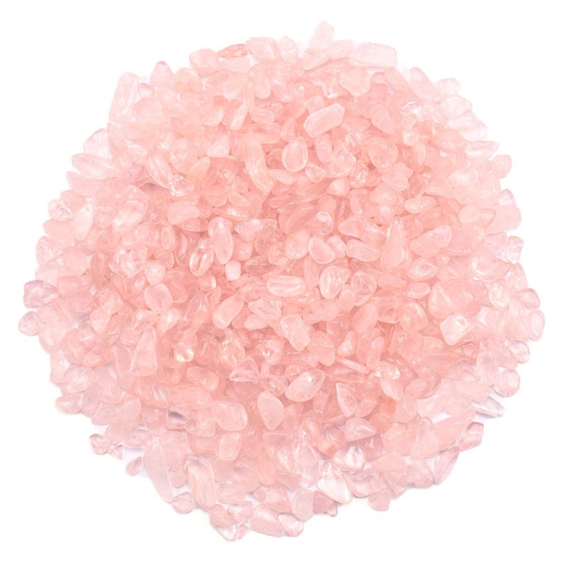 WAYBER 1 Lb/460g Natural Pink Quartz Crystal Stones Irregular Aquarium Pebbles Rock Sands for Turtle Tank/Succulent Plants/Vase Decoration (Fill 1 Cup) - Image 2